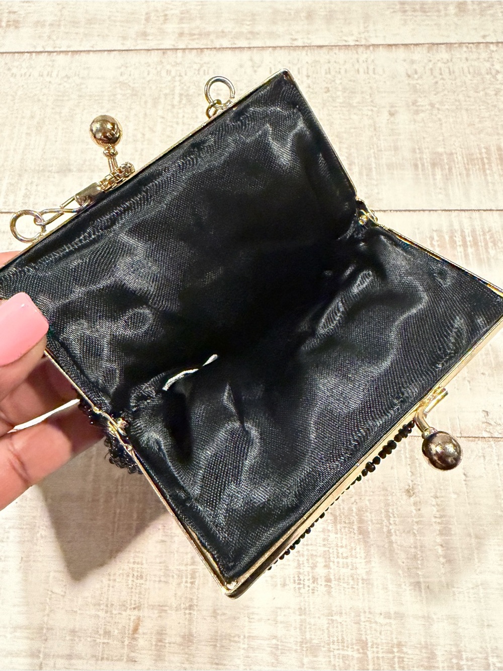 Vintage La Regale Beaded Coin Purse Crossbody Mini Clutch Gatsby Art Deco Formal - Picture 12 of 15